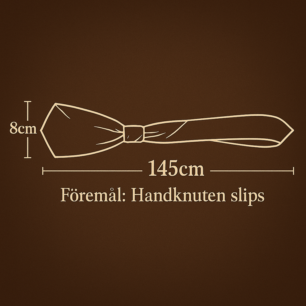 Svart slips i elegant randig design