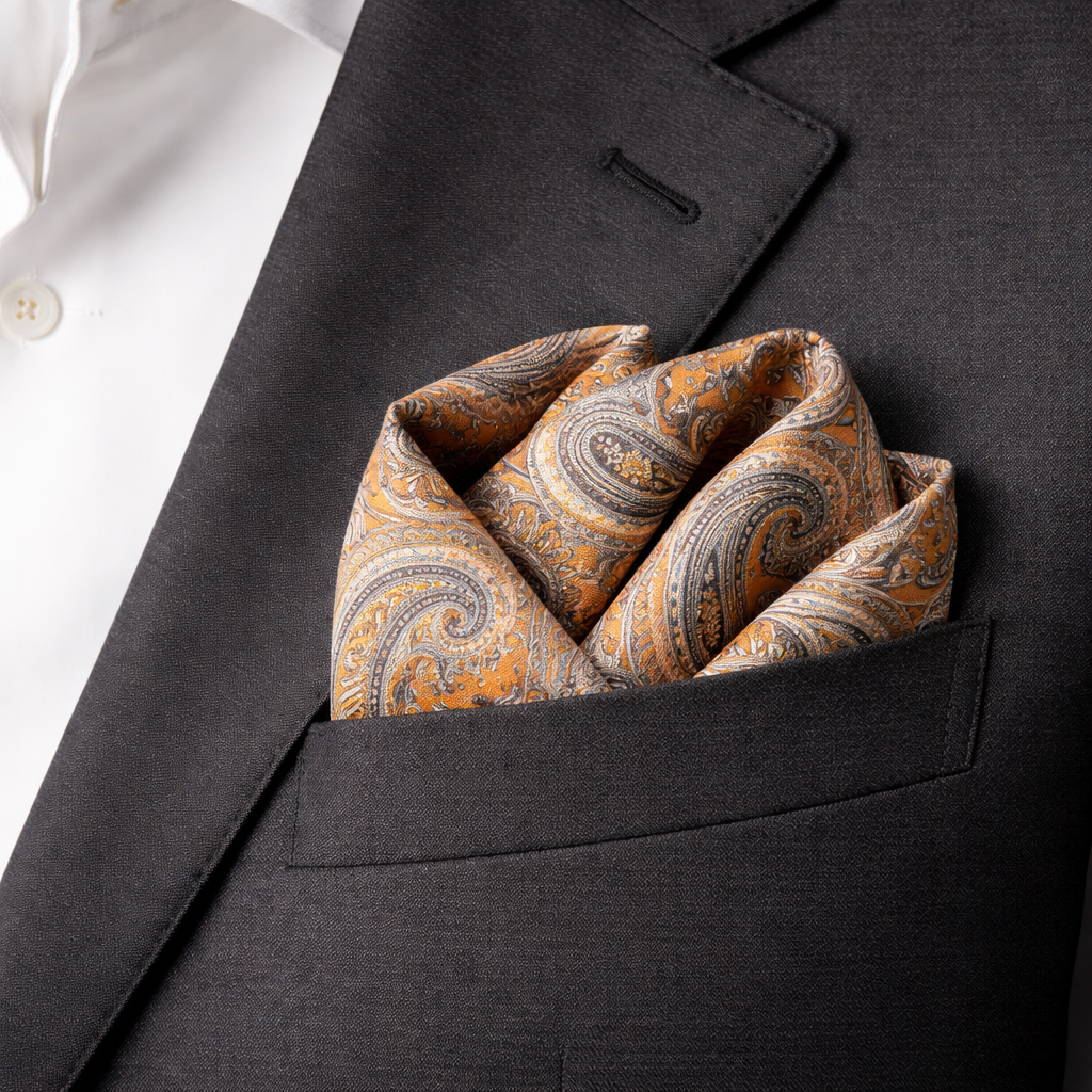 Orange Paisley Näsduk