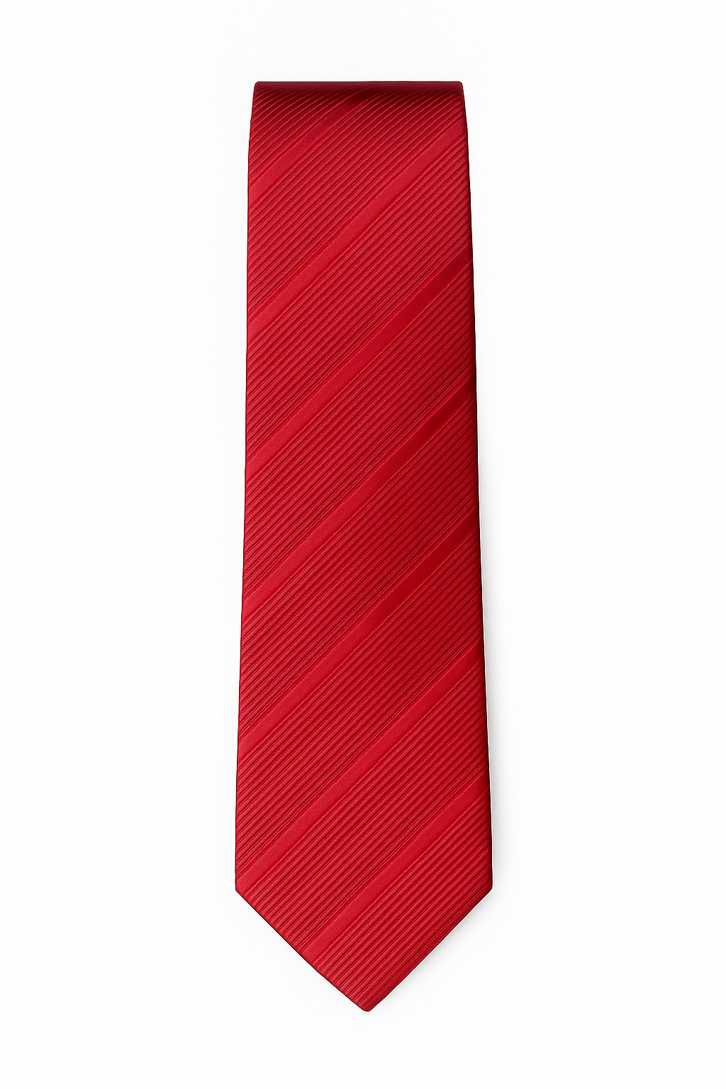 Röd slips i satinstruktur
