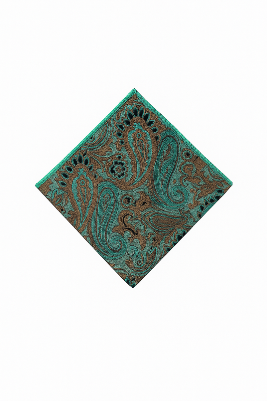 Turkos näsduk i paisleymönster