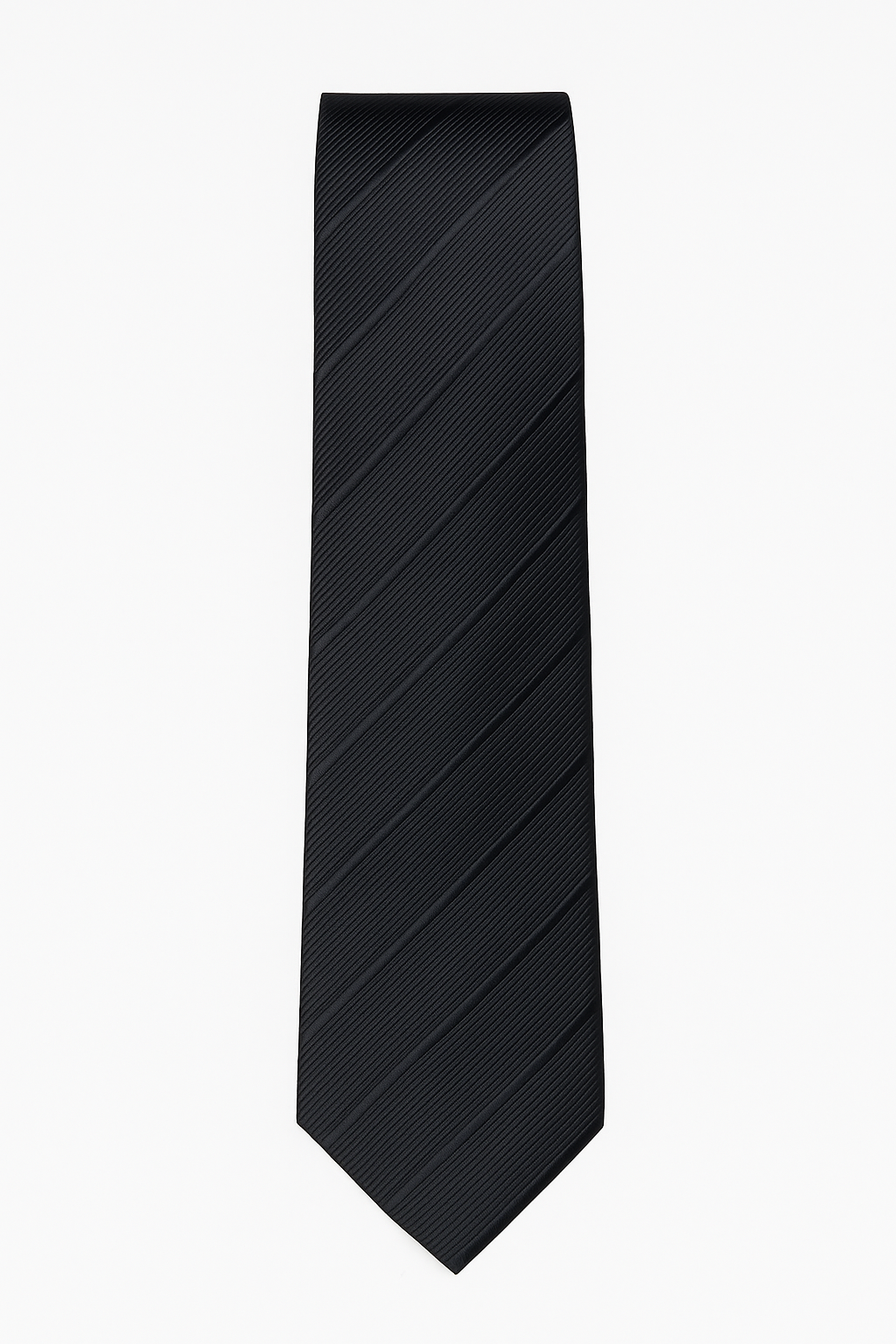 Svart slips i elegant randig design